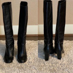 Aqua Straight Up Boots Black Lydia Martin Size 6.5